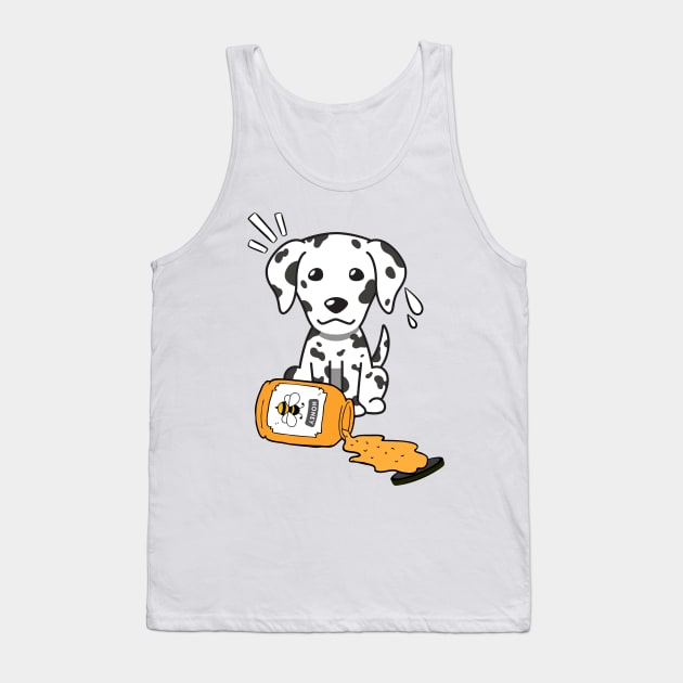 Naughty dalmatian spilled a jar of honey Tank Top by Pet Station